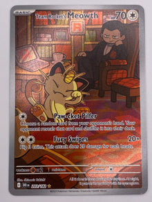 Team Rocket's Meowth Illustration Rare Destined Rivals NM