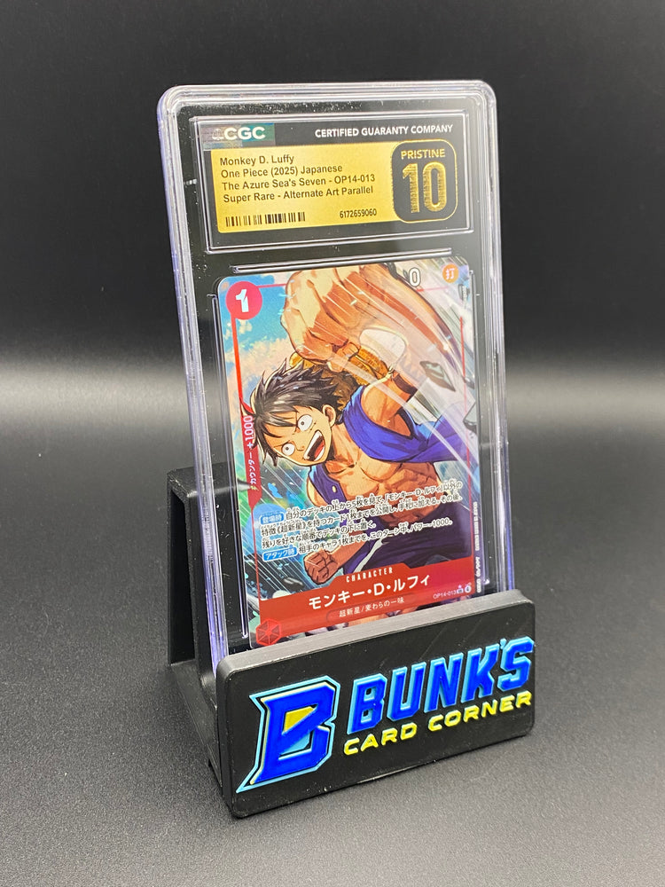 Monkey D. Luffy Super Rare Alt Art Parallel OP14-013 CGC PRISTINE 10 Japanese