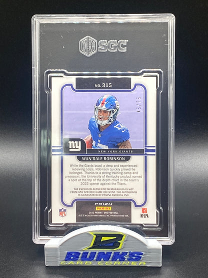 2022 Wan’Dale Robinson AUTOGRAPHED Patch 46/75 (Box B7)
