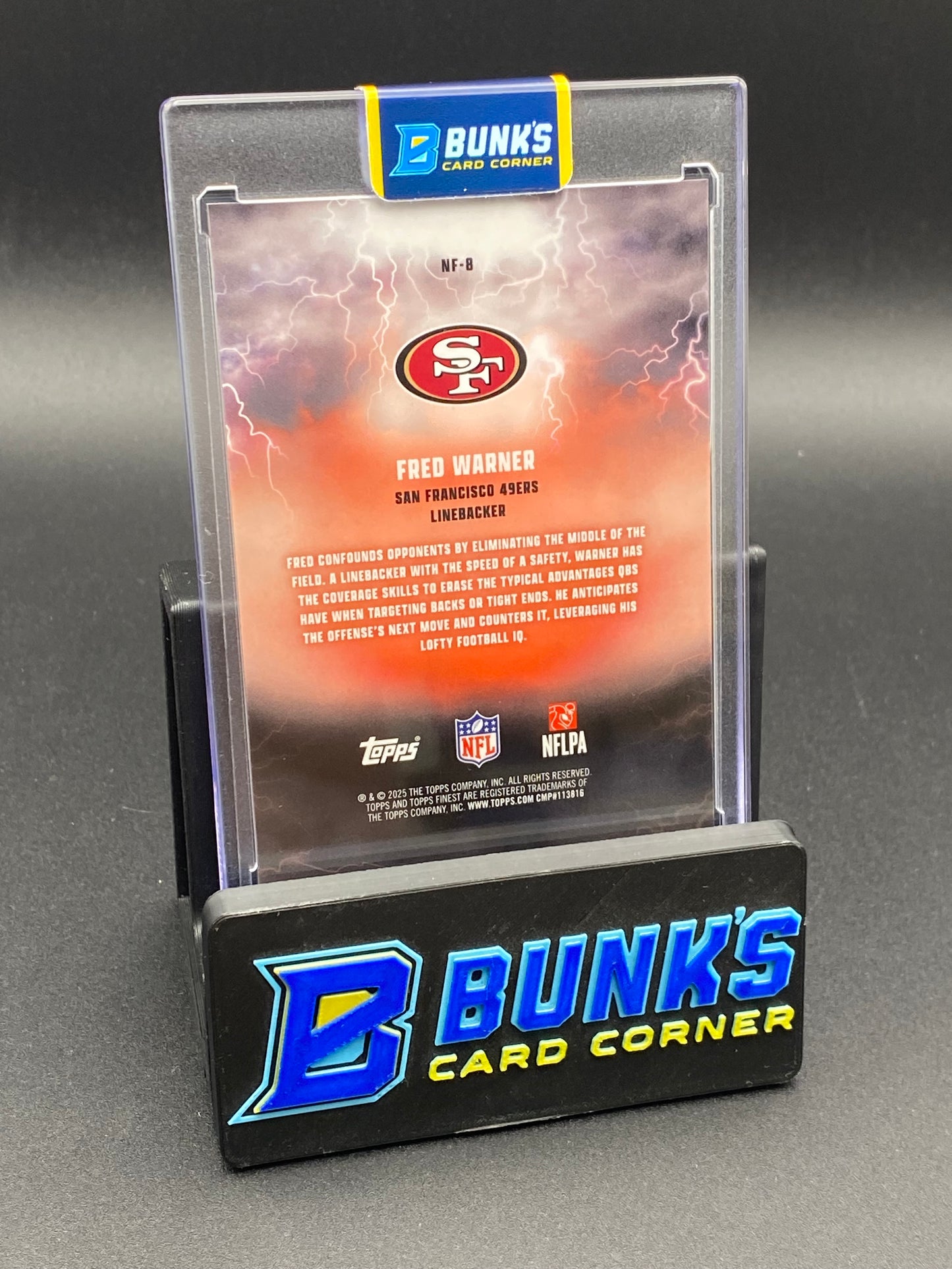 2025 Fred Warner Topps Finest Nightmare Fuel SSP