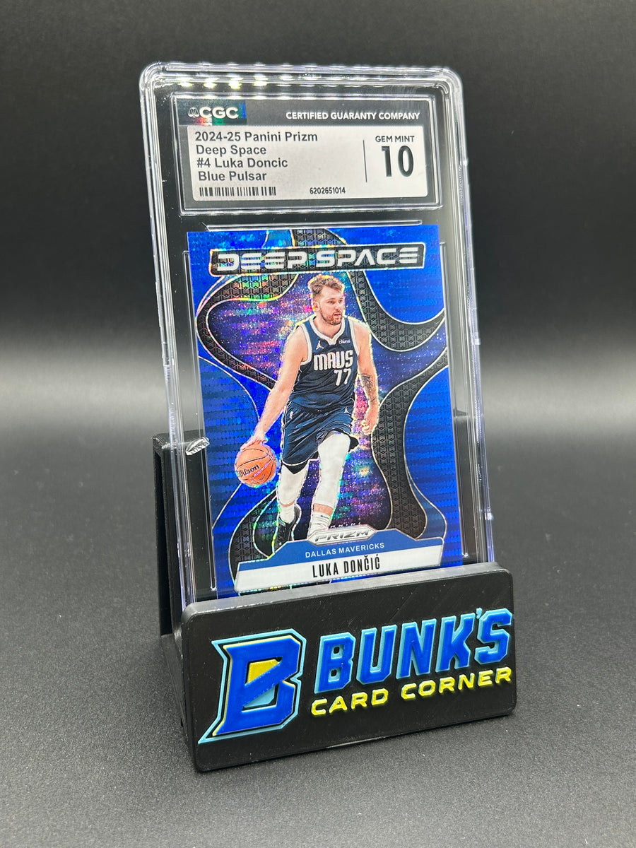 2024-25 Luka Doncic Panini Prizm Deep Space Blue Pulsar 48/99 CGC 10