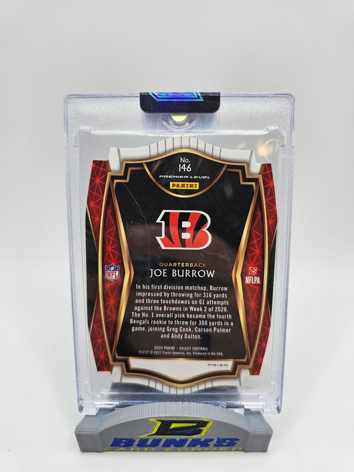 2020 Joe Burrow White Select Die Cut RC (Box A5)
