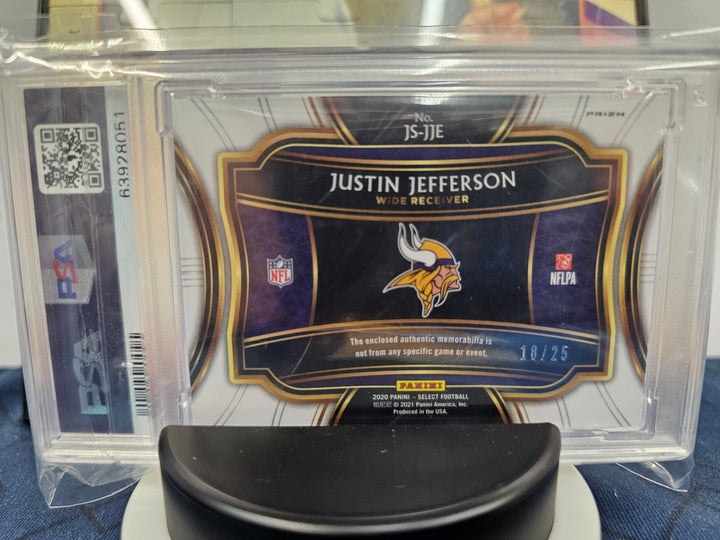 2020 Justin Jefferson Select Rookie Sweater Tie Die #18/25 Jersey Match 💎