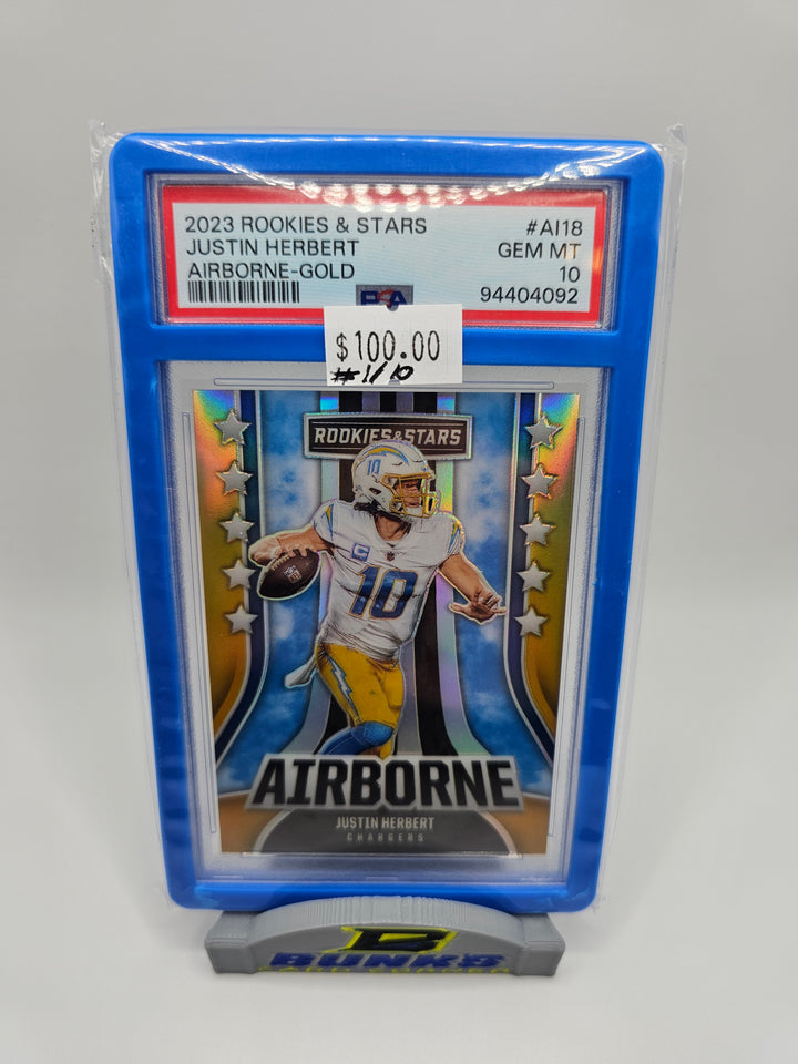 2023 Justin Herbert   Airborne Gold-Gold #1/10