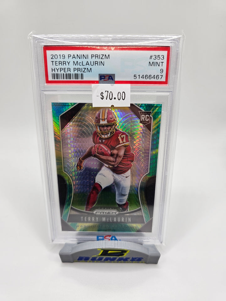 2019 Terry McLaurin Prizm Hyper RC #86/100 PSA 10