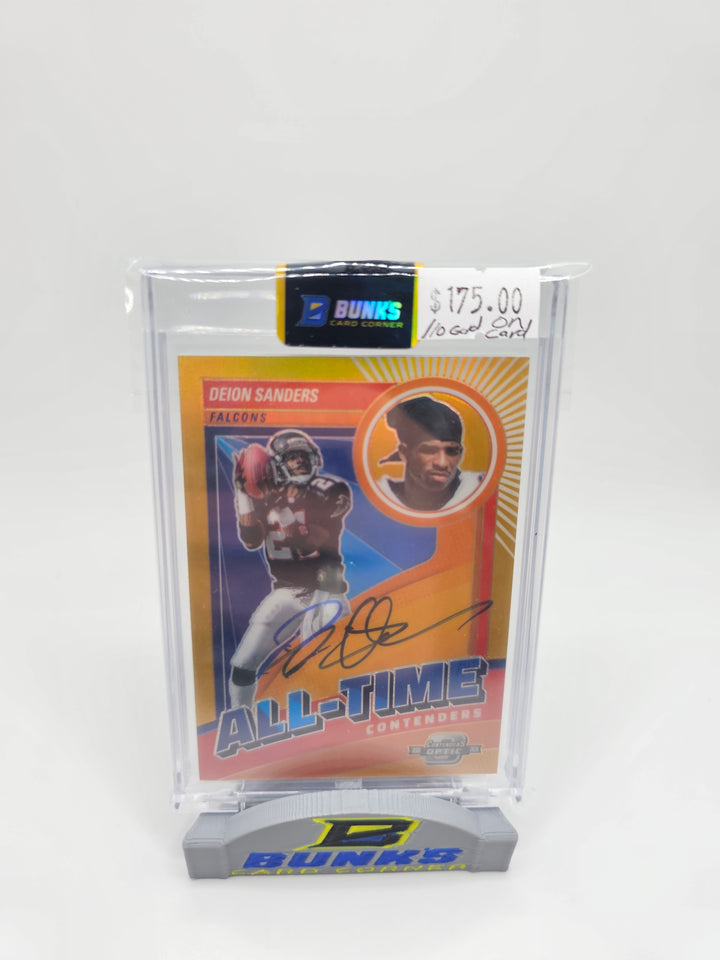 2023 Deion Sanders Contenders Optic Football All-Time Contenders Gold #7/10