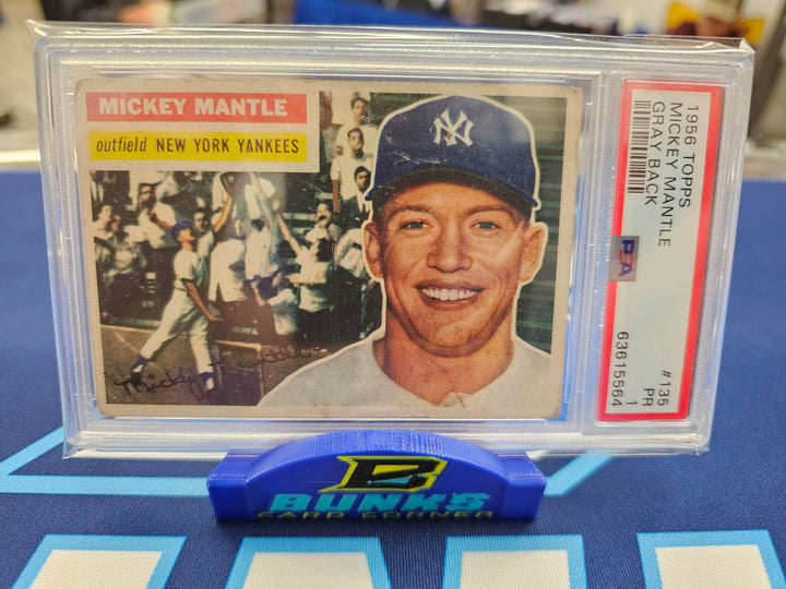 1956 Micky Mantle Topps Gray Back PSA 1