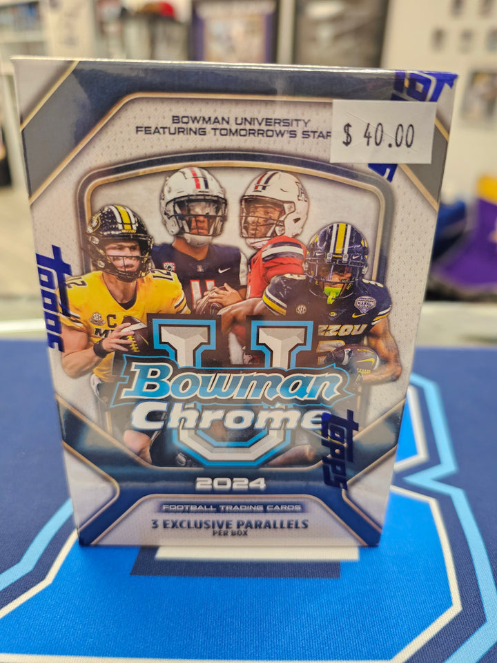 Topps 2024 Bowman Chrome U Football- 3 Exclusive Parallels