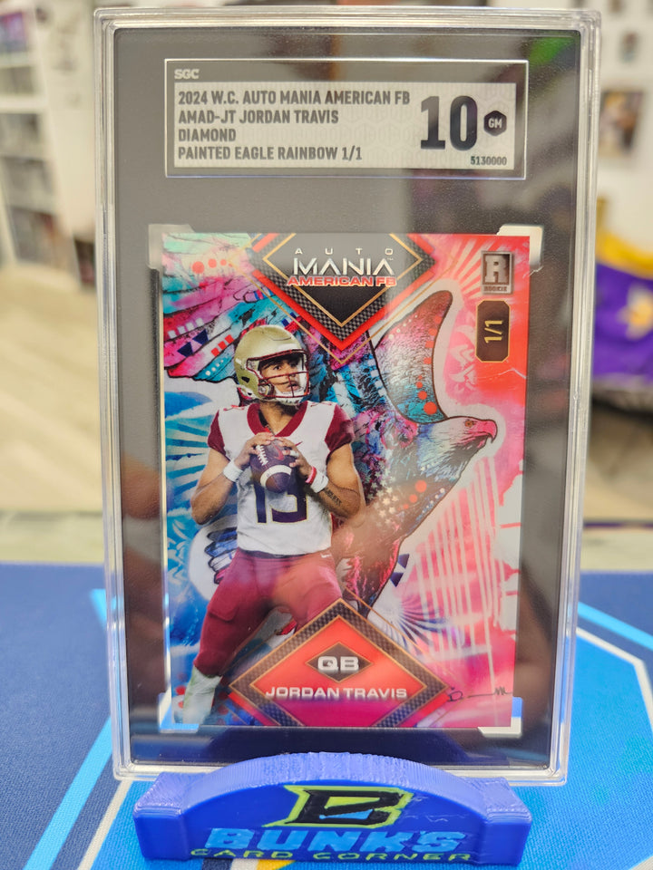 2024 Jordan Travis Diamond Painted Eagle Rainbow #1/1 🔥