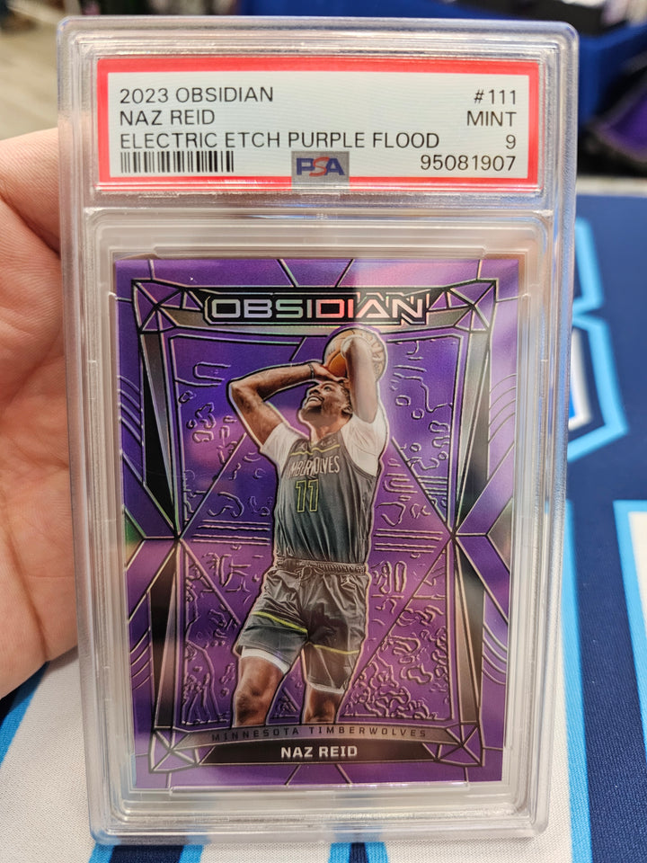 2023 Naz Reid Obsidian Electric Etch Purple Flood #31/49 PSA 9