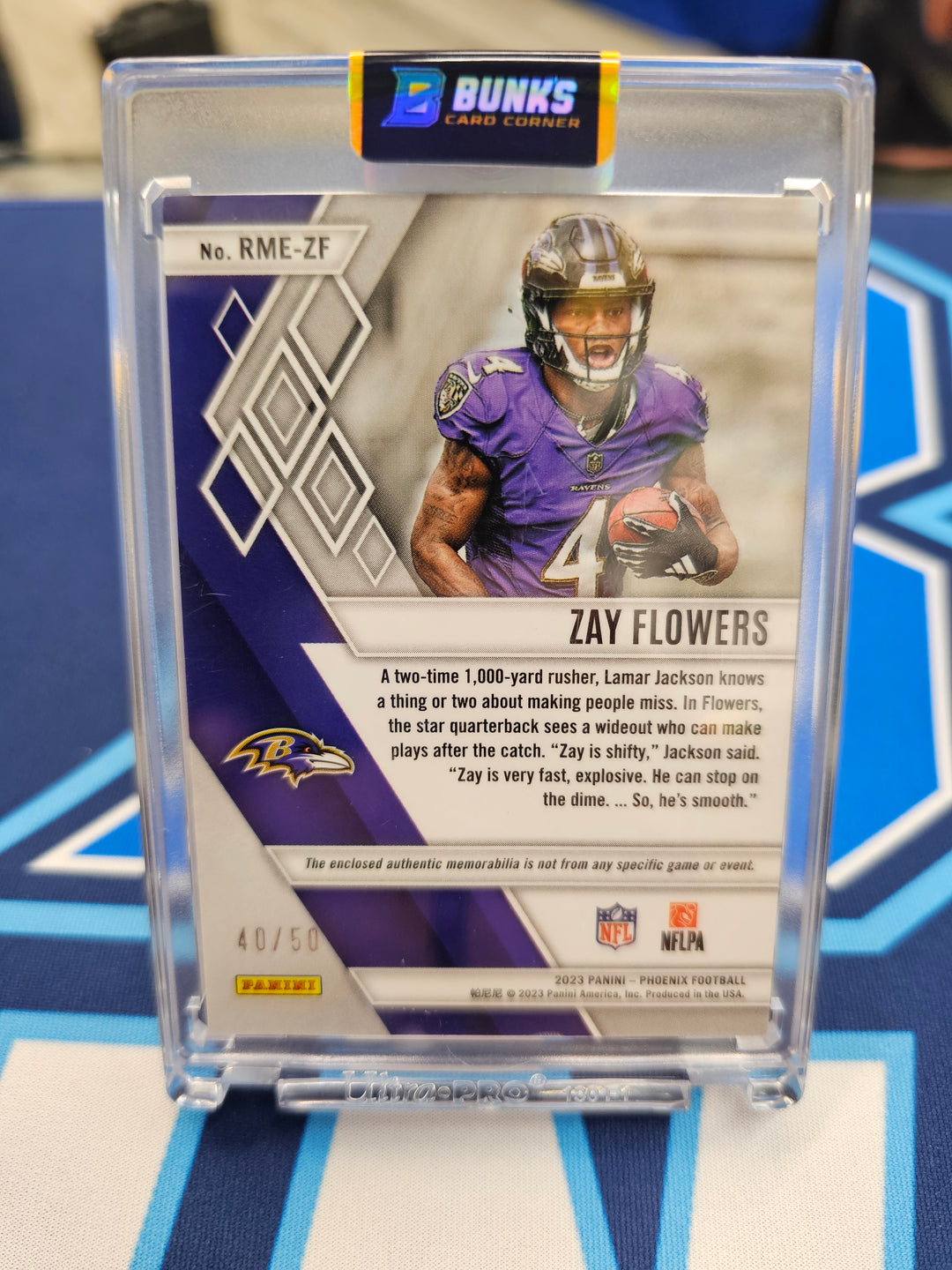 2023 Zay Flowers Phoenix Rookie Patch #40/50