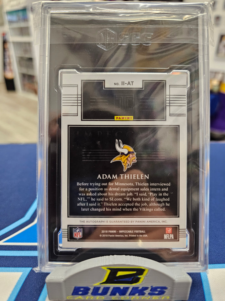 2018 Adam Thielen Impeccable Autograph 🖊