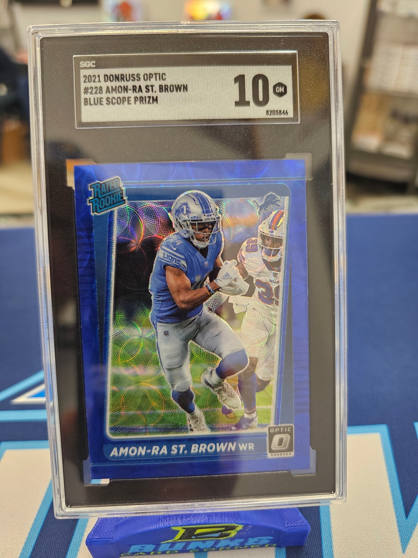 2021 Amon-Ra St Brown Blue Scope Prizm Rated Rookie