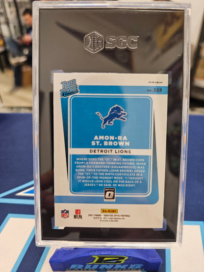 2021 Amon-Ra St Brown Blue Scope Prizm Rated Rookie