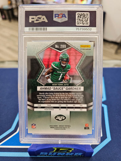 2022 Ahmad "Sauce" Gardner Red/Yellow Fusin Choice #71/80 (Box B61)