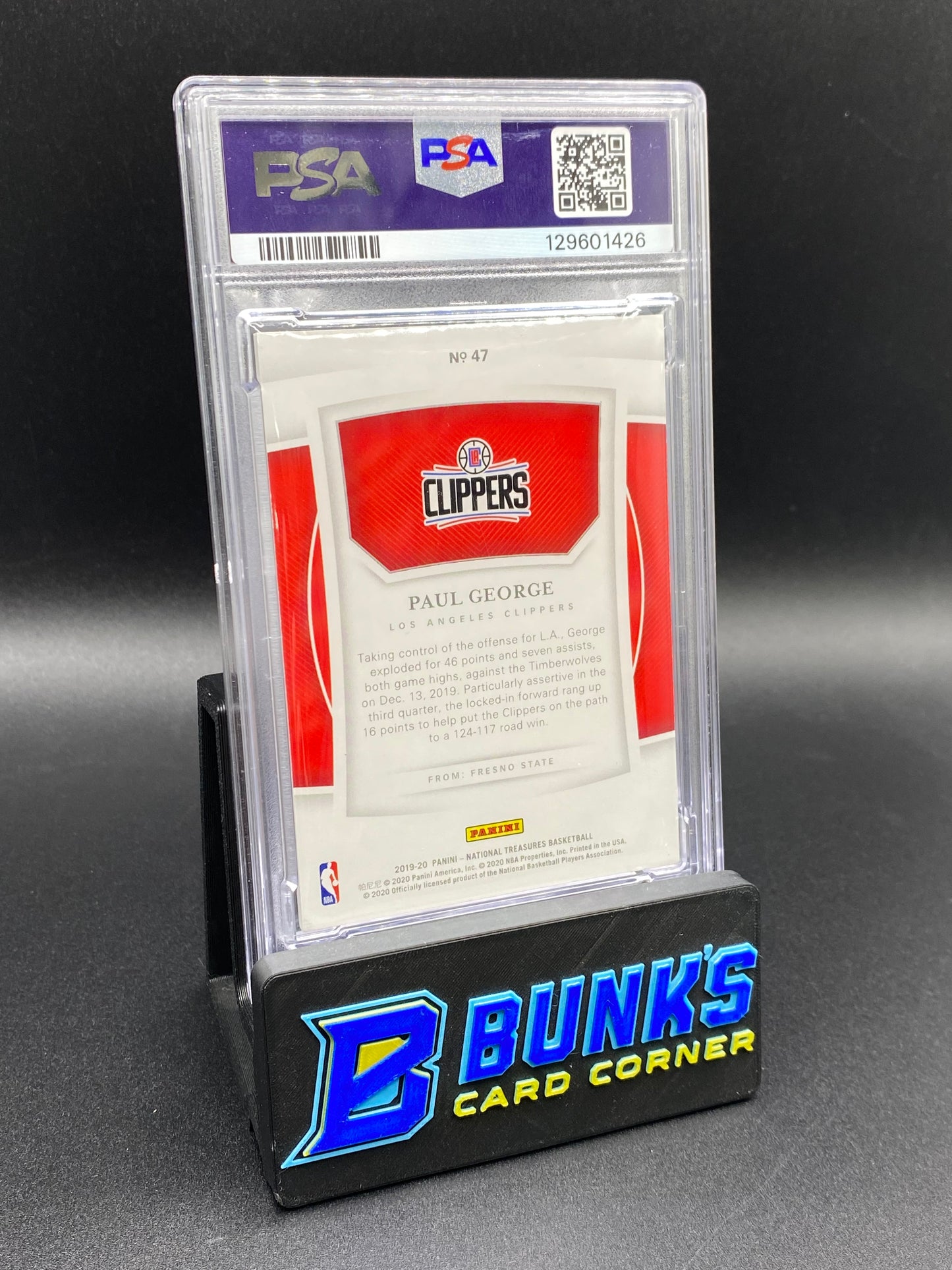 2019 Paul George National Treasures 25/99 PSA 10