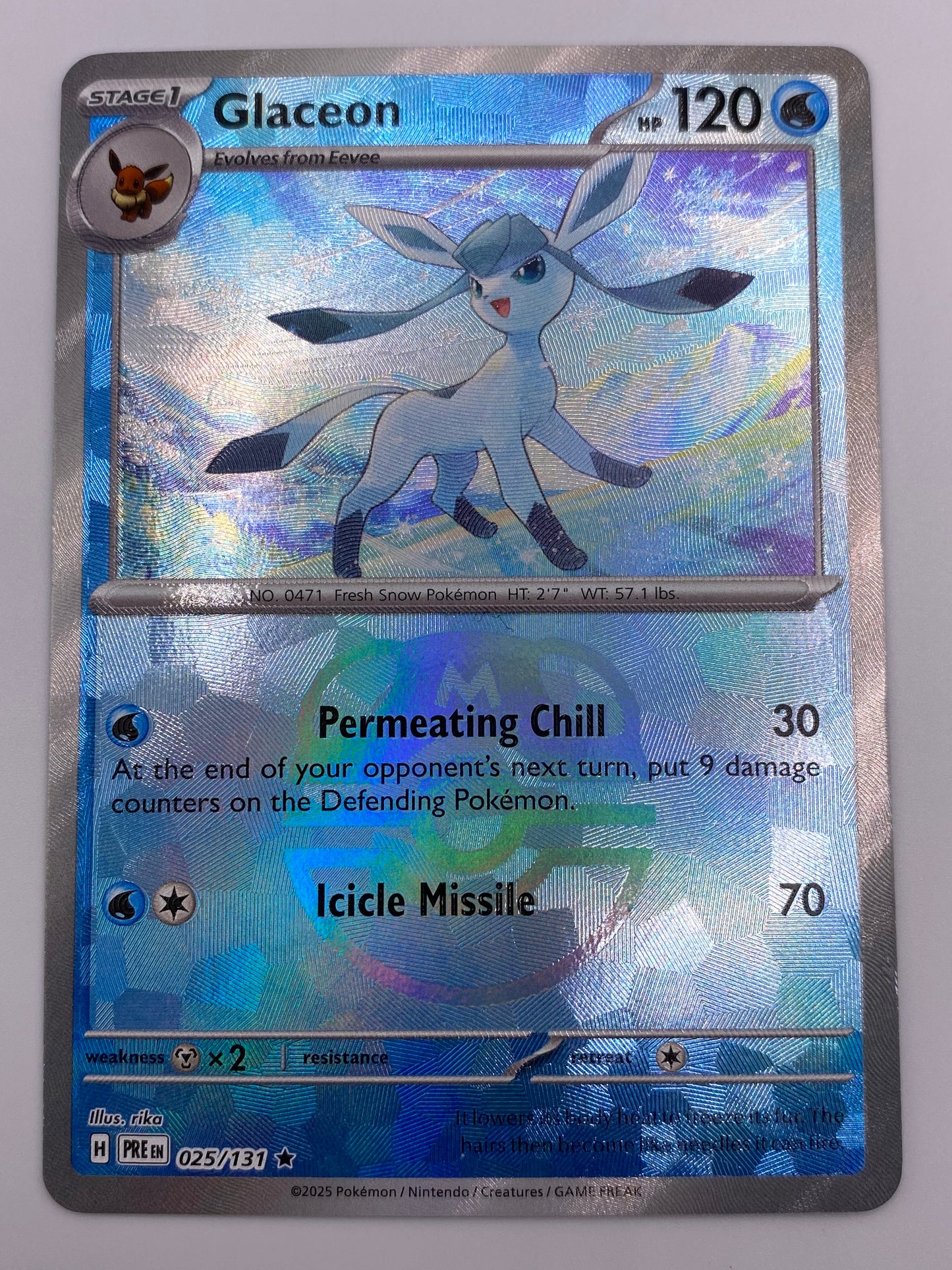 Glaceon Masterball Prismatic Evolutions NM