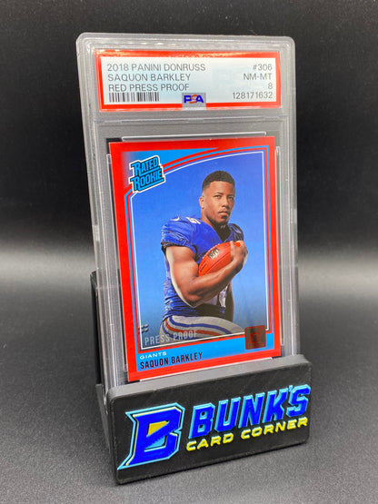 2018 Saquon Barkley Red Press Proof PSA 8 RR