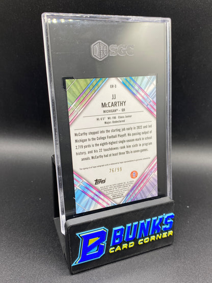 2023 JJ McCarthy Early Risers Auto 76/99 SGC 10/10