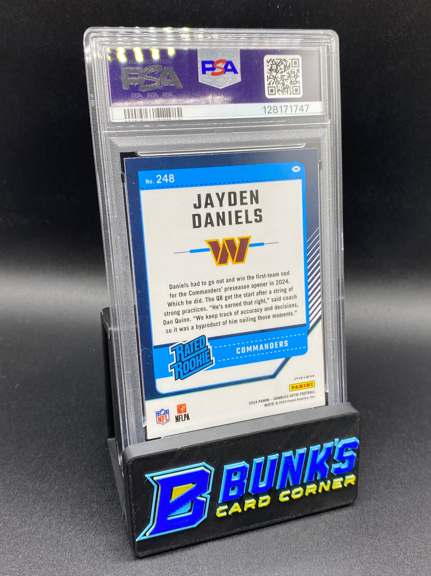 2024 Jayden Daniels Purple Shock PSA 9 RR