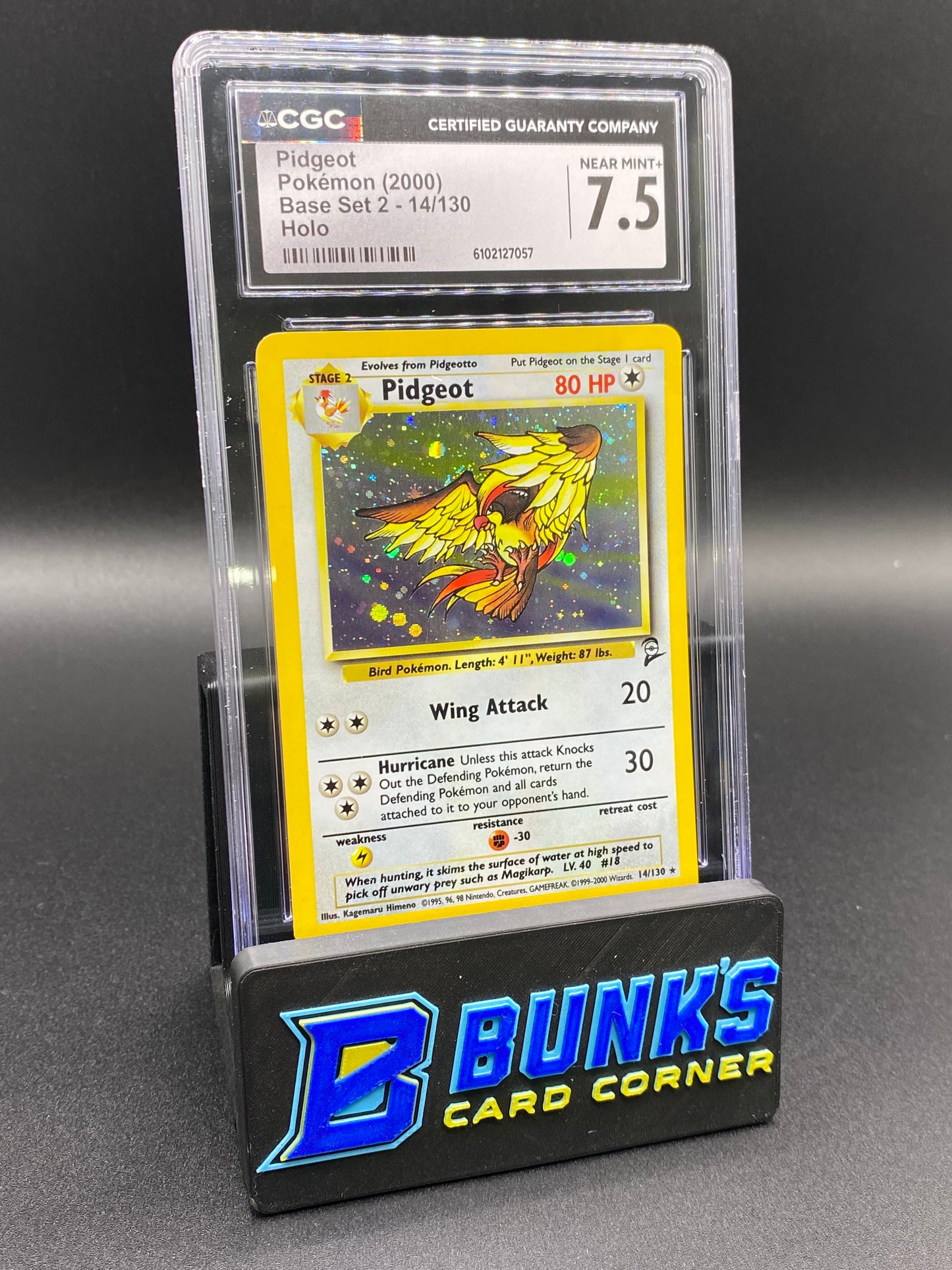 Pidgeot Holo Base Set 2 CGC 7.5
