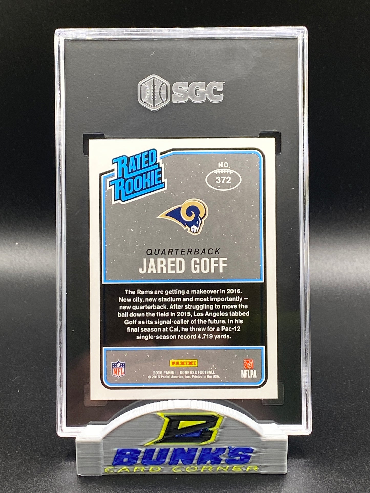 2016 Jared Goff Rated Rookie SGC 10 (Box 15)