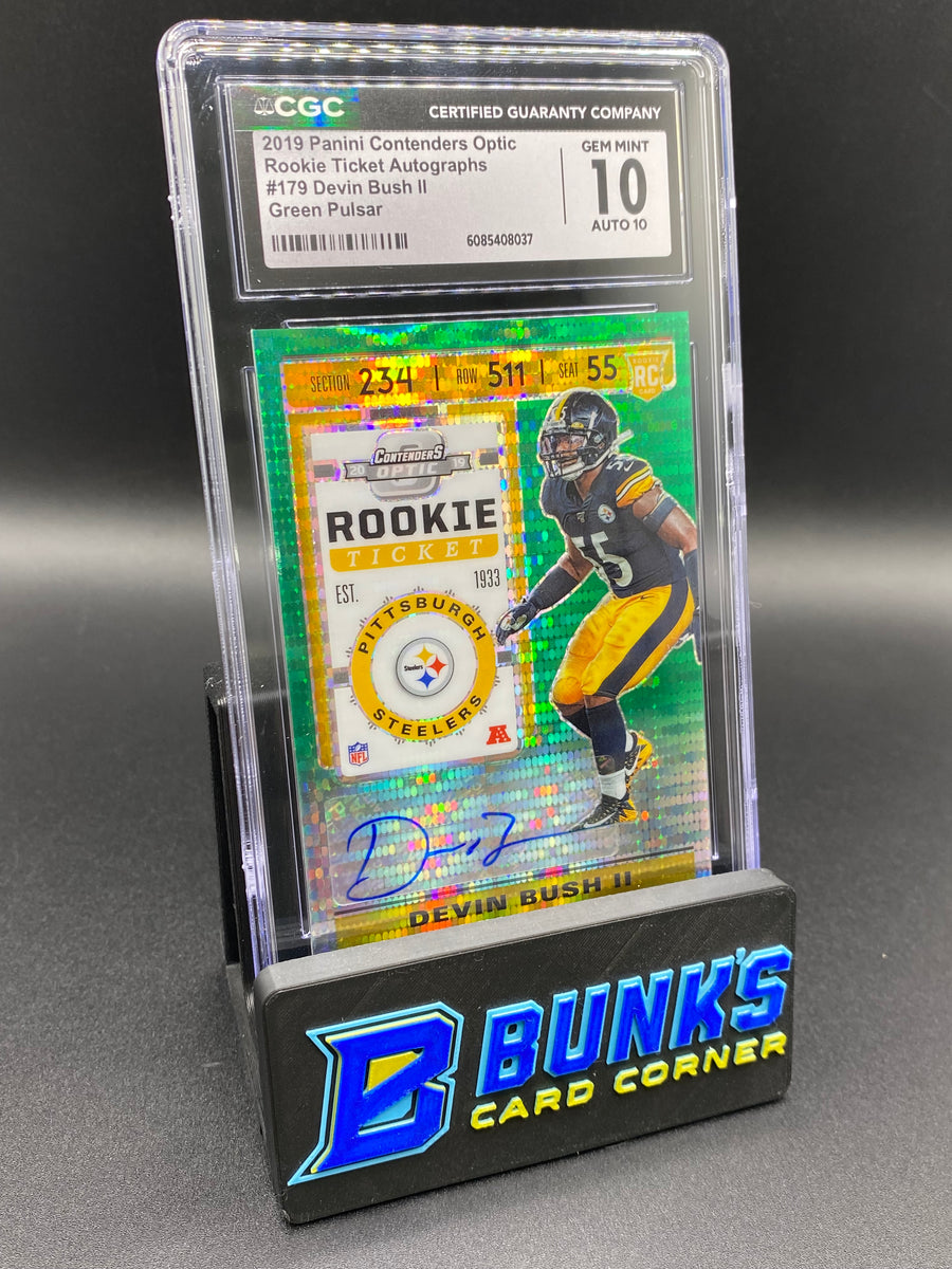 2019 Devin Bush II Green Pulsar Rc Ticket Auto 4/27 CGC 10/10