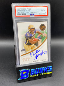 2007 Darrelle Revis Certified Auto Bronze PSA 8