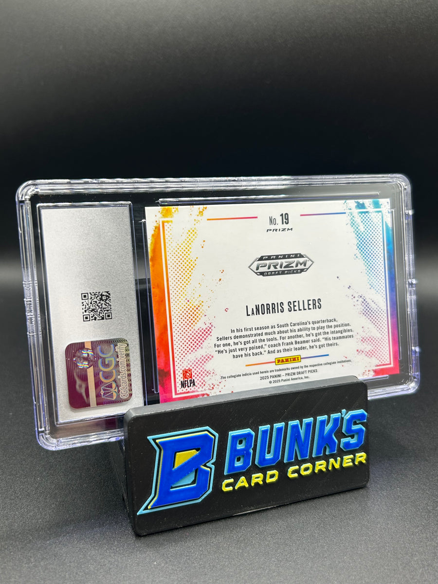 2025 LaNorris Sellers Panini Prizm Draft Picks Black Color Blast Rated Prospect CGC 10