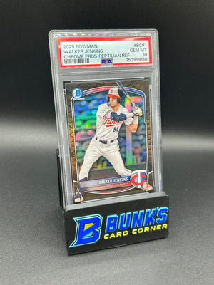 2025 Walker Jenkins Bowman Chrome Pros-Reptilian Ref PSA 10