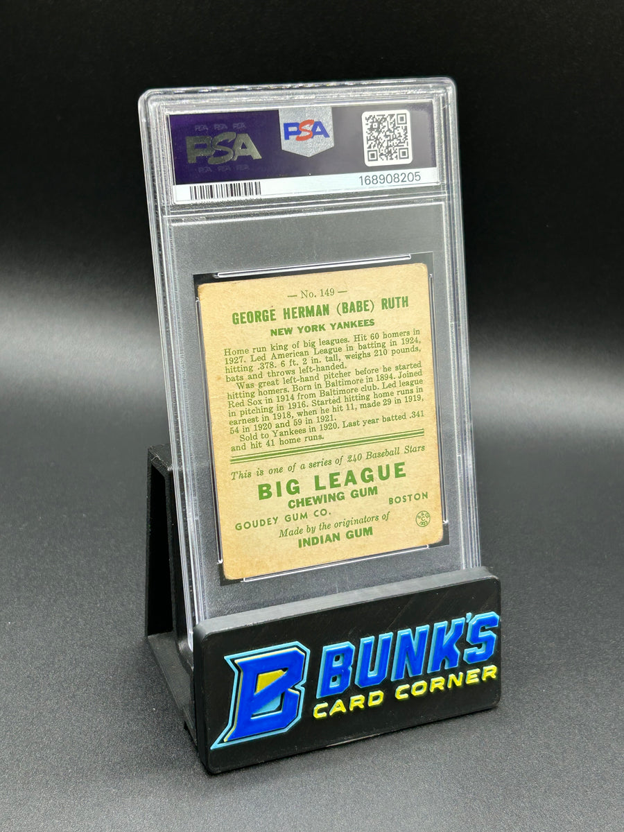 1933 Babe Ruth Goudey PSA 2