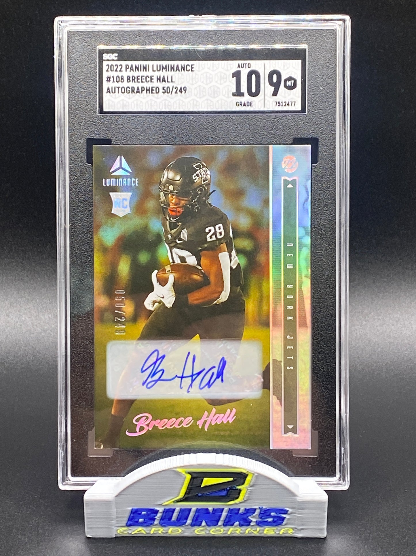 2022 Breece Hall AUTOGRAPHED 50/249