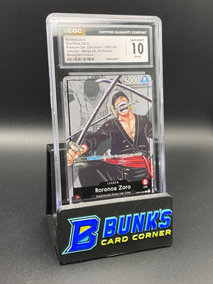 Roronoa Zoro Error Manga Alt Art Parallel OP01-001 CGC 10