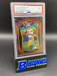 2020 Jordan Love Die-Cut Red Prizm Rc PSA 9