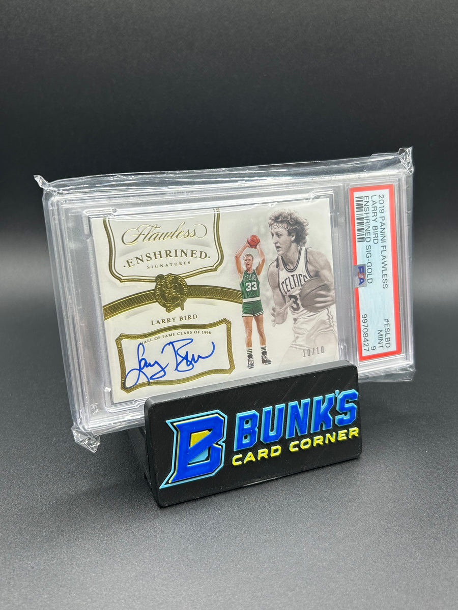 2019 Larry Bird Panini Flawless Enshrined Sig-Gold Auto 10/10 Bookend HOF