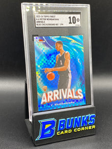 2023-24 Victor Wembanyama Arrivals Blue Checkerboard Ref. 7/99 SGC 10