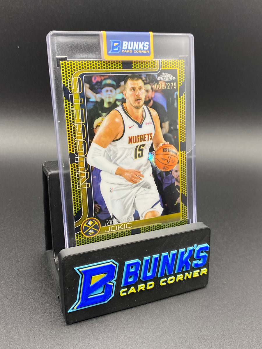 2025 Nikola Jokic Topps Chrome 38/275 Yellow Basketball Ref.