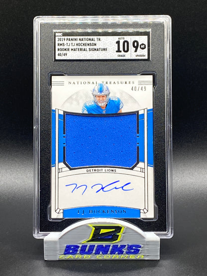 2019 TJ Hockenson AUTOGRAPHED Patch 40/49 (Box B4)