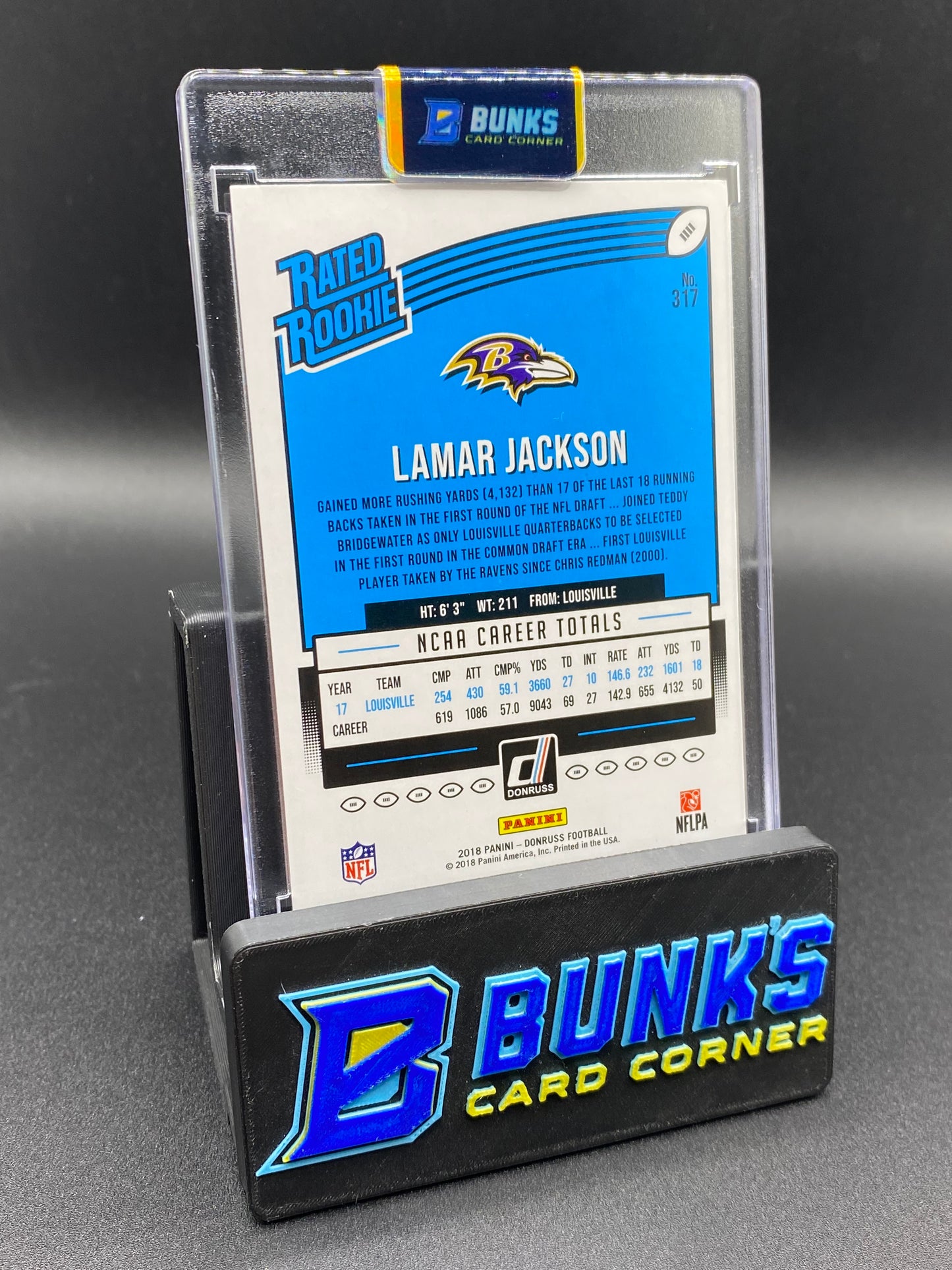 2018 Lamar Jackson Rated Rookie Donruss