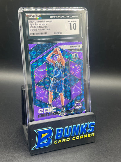 2024-25 Dirk Nowitzki Purple Fluorescent CGC 10 41/175