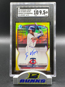 2023 Fredy Michel AUTOGRAPHED 1st Bowman SGC 10|9.5 (Box 14)