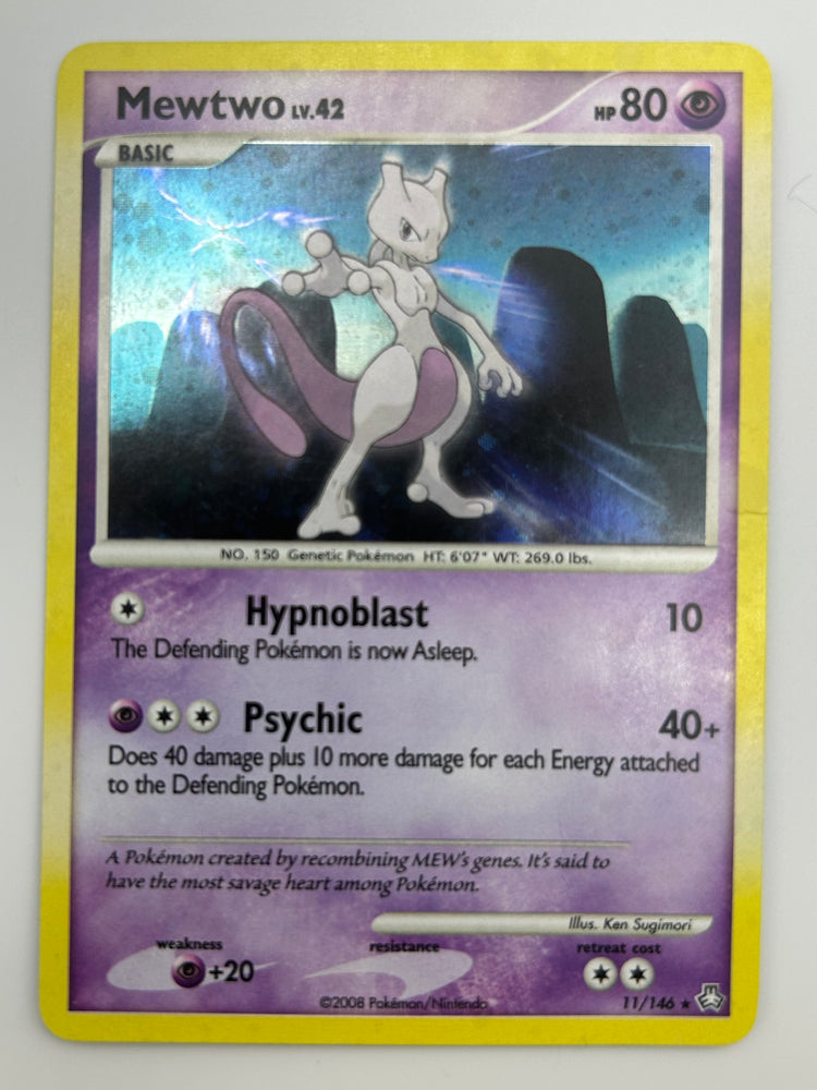 Mewtwo Holo Legends Awakened MP + Crease