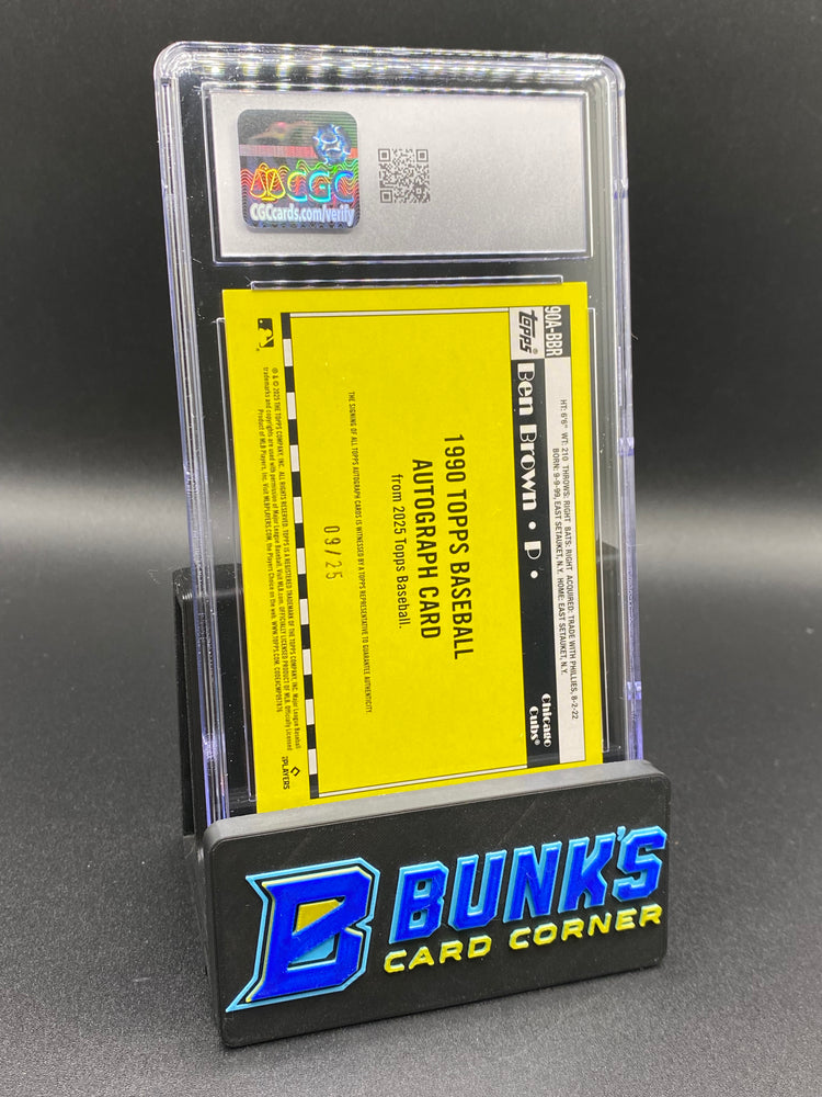 2025 Ben Brown Orange Auto 9/25 CGC 9.5/10