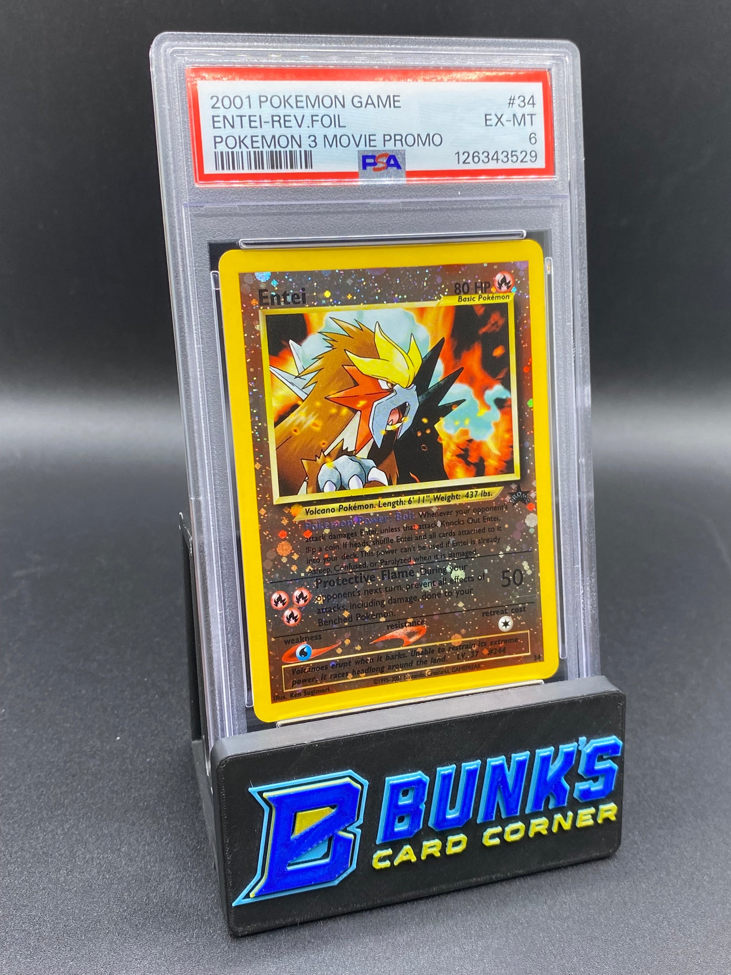 Entei Reverse Holo Promo PSA 6