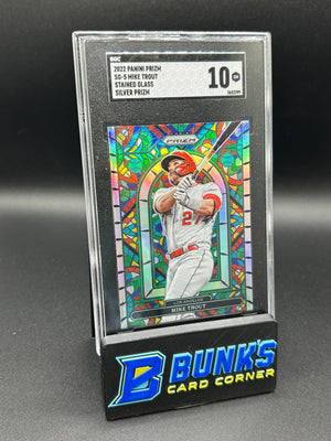 2022 Mike Trout Panini Prizm Stained Glass Silver Prizm SGC 10