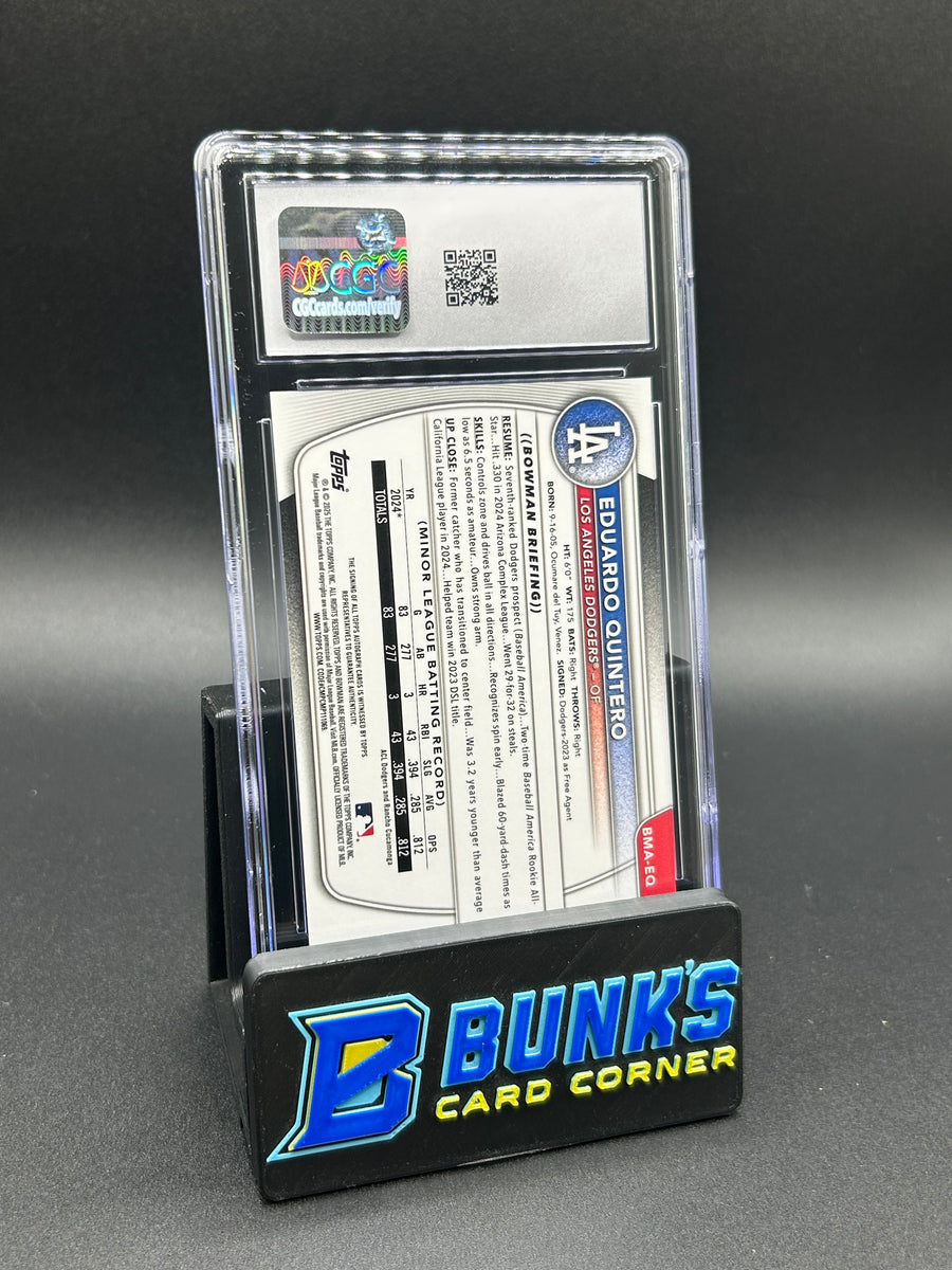 2025 Eduardo Quintero Bowman Mega Box Autographs On-Card Auto CGC 10/10