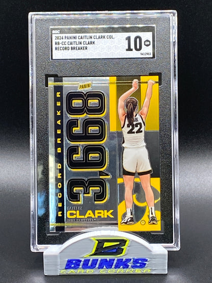 2024 Caitlin Clark Record Breaker SGC 10 (Box B6)