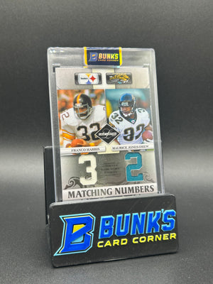 2007 Franco Harris & Maurice Jones-Drew AU Game Wron Jersey Matching Numbers 99/100