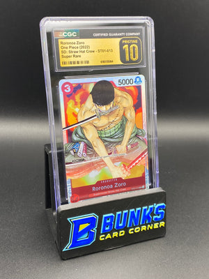 Roronoa Zoro Super Rare ST01-013 CGC PRISTINE 10