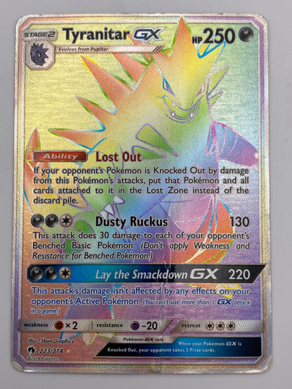 Tyranitar Gx Rainbow Rare Lost Thunder HP